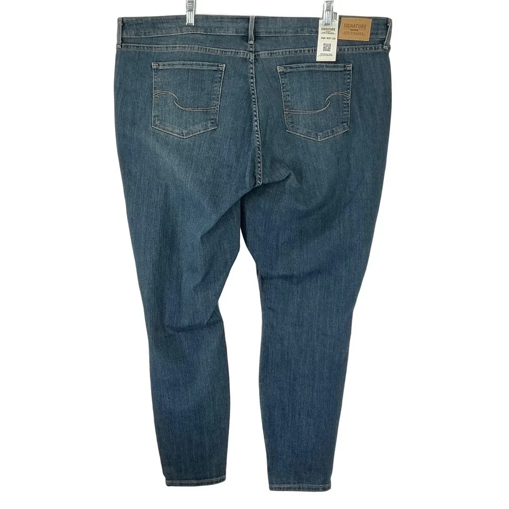 Levi Strauss Signature Gold Mid‎ Rise Skinny Jeans Women's 24M W37 L30 Blue